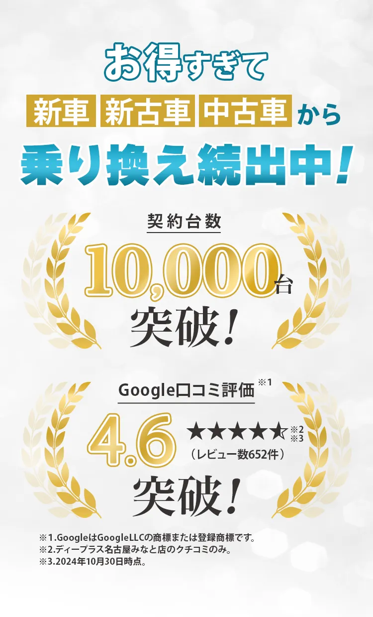 お得すぎて新車・新古車・中古車から乗り換え続出中!