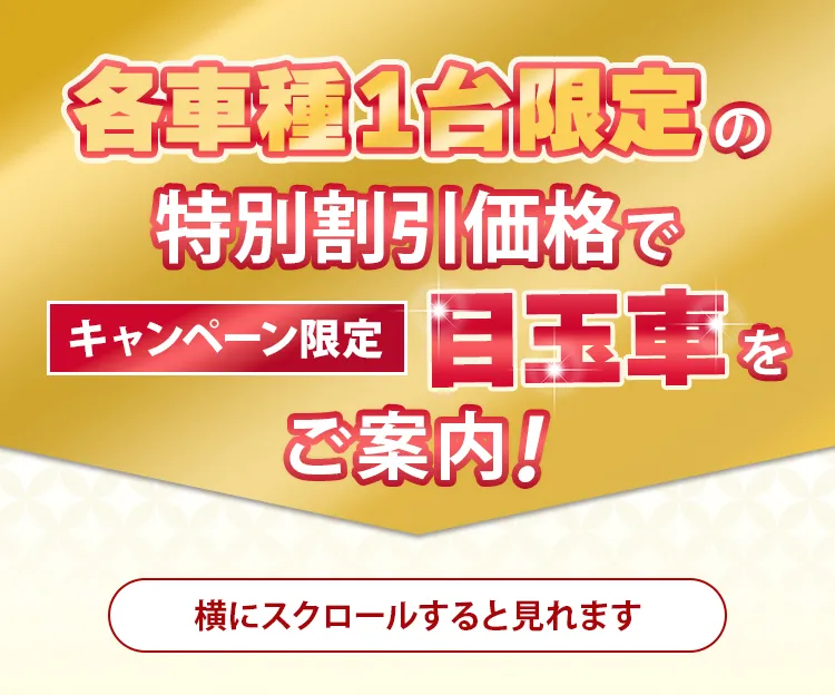 各車種1台限定