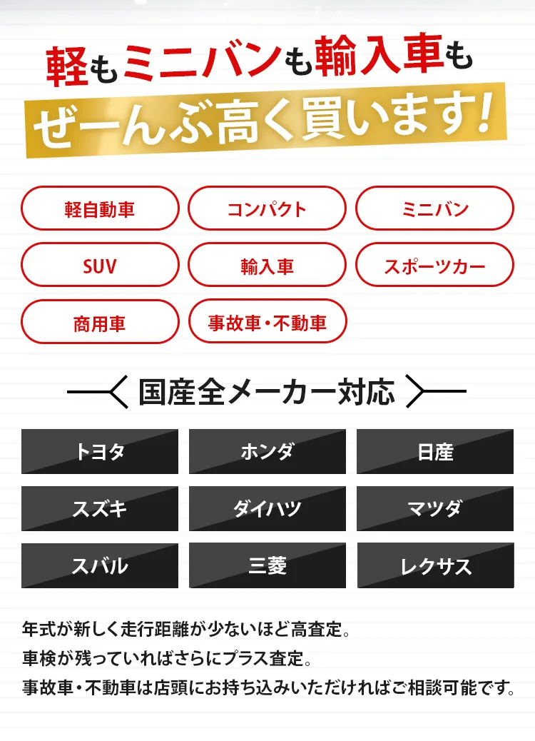 ゼーんぶ高く買います！