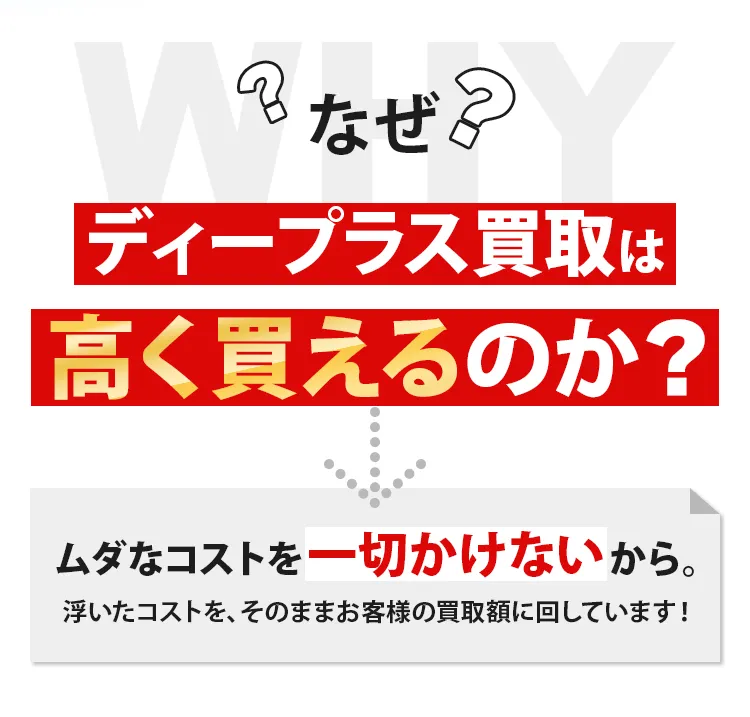 なぜディープラス買取は高く買えるのか？